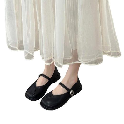 【法式小皮鞋】新款秋季 配裙子玛丽珍女鞋 晚晚平底乐福浅口单鞋 商品图4