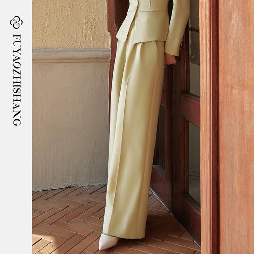 FUYAO扶摇 民国风休闲裤女2025新款高级感直筒裤百搭休闲时尚长裤 商品图3