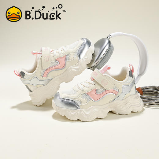 B.Duck小黄鸭童鞋男童运动鞋春季网面透气鞋小学生休闲鞋28-37 B1686823 商品图1