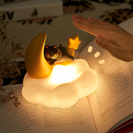 大英博物馆 巴斯特系列 月下小眠手机支架 氛围灯摆件 商品图1