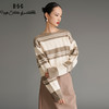 RSG郭培成衣品牌冬季保暖美拉德撞色条纹羊绒休闲学院风复古毛衣 商品缩略图1