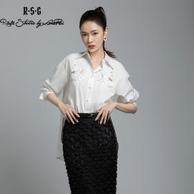 郭培成衣品牌【“药”爱自己】半透明薄纱组合原创中草药图纹刺绣