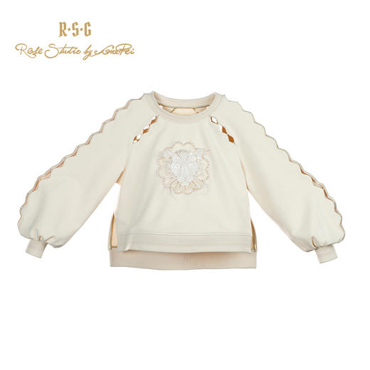 Rosestudio by Guo Pei高定系列延伸款 花瓣镂空立体猎豹卫衣 商品图0