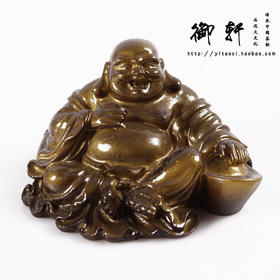 【茶宠】 变色茶宠 布袋坐佛像弥勒树脂茶摆