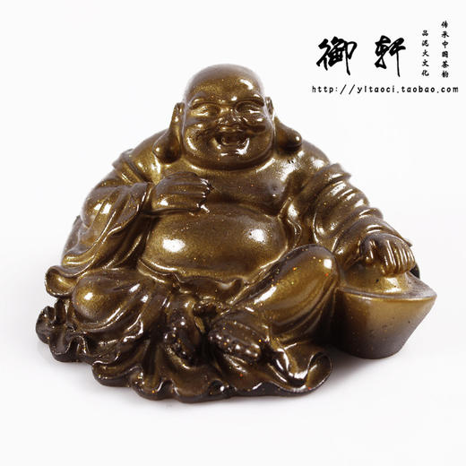 【茶宠】 变色茶宠 布袋坐佛像弥勒树脂茶摆 商品图0