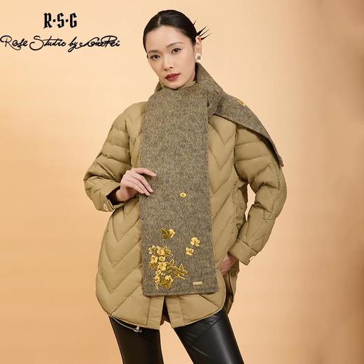 郭培成衣品牌精品系列围巾刺绣新中式休闲羽绒服 商品图4