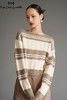 RSG郭培成衣品牌冬季保暖美拉德撞色条纹羊绒休闲学院风复古毛衣 商品缩略图5