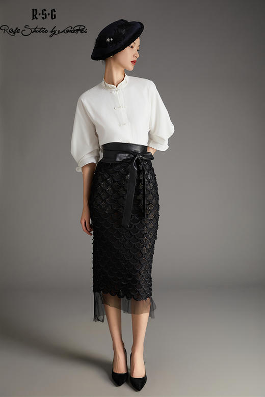 RSG2023甜美风新中式立领刺绣手工盘扣衬衫 商品图5