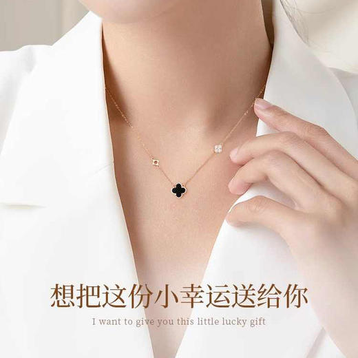 【999足银】卡蒂罗/KADER 幸运四叶草系列 简约小众新中式吊坠锁骨链#好运 女神礼盒装 商品图6