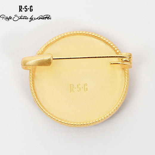 R.S.G精品系列百搭胸针爱心铜质镀金玛瑙优雅饰品郭培（限量版） 商品图1