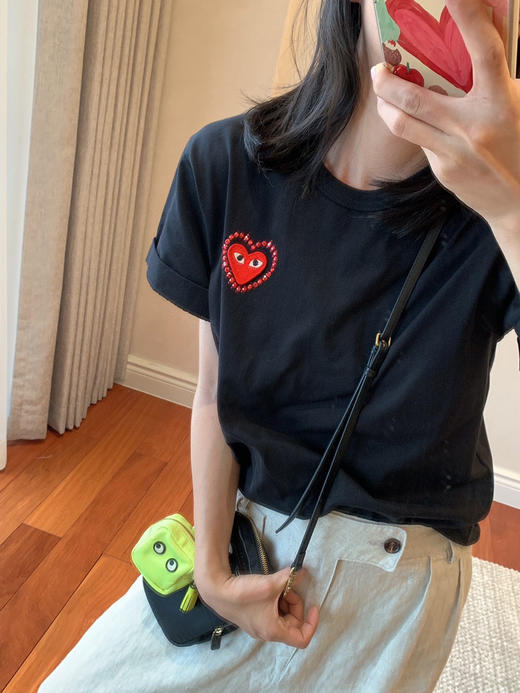 32-2 现货秒发 极限特惠 25SS 钻版 爱心 川久基础款 圆领短袖T恤 商品图10