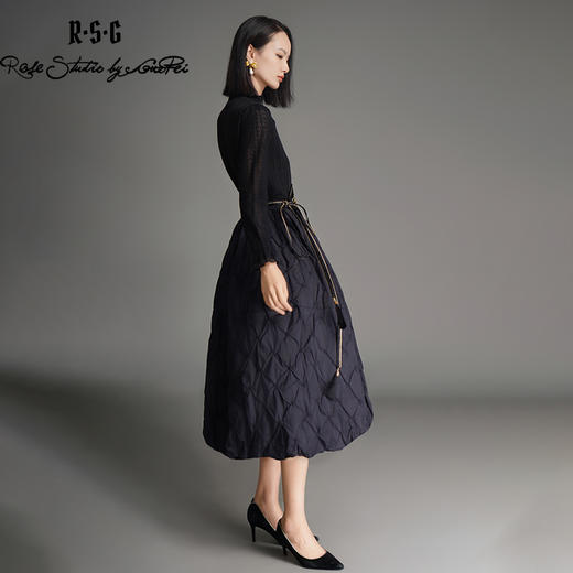 RSG郭培成衣品牌国风花苞形新中式设计感穿搭绗缝夹棉秋冬蓬蓬裙 商品图3