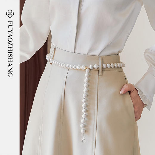 FUYAO扶摇 白色长袖衬衫女2025新款法式雪纺衬衣设计感花边领上衣 商品图2