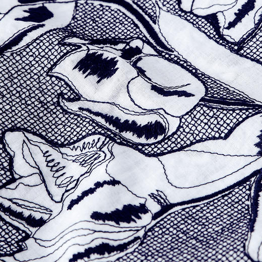 RSG郭培成衣品牌原创高级设计短款文艺风纯棉女装上衣 商品图3