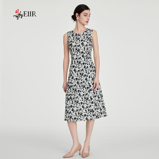 司歌弹力碎花背心连衣裙优雅A891218X 商品图0