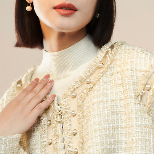 RSG郭培成衣品牌原创设计粗花呢钉珠套装短外套半身裙套装 商品图2