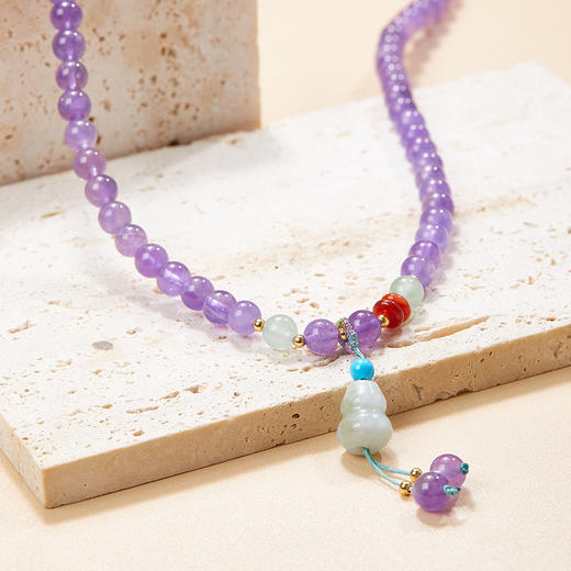 【美人精选】乘风2025✖️ISME紫水晶手串钱币葫芦吊坠多圈新中式国风手链女 商品图1