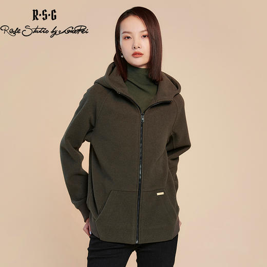 RSG郭培成衣品牌雪豹刺绣简约休闲上衣连帽开衫卫衣国风女装 商品图2