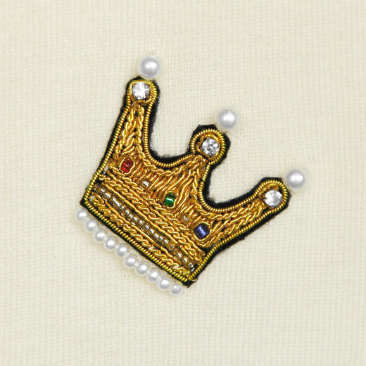 RSG郭培成衣品牌珍珠皇冠刺绣装饰针织两件套上衣女装 商品图3