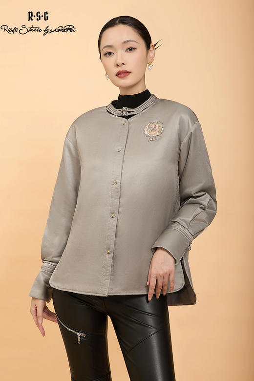 郭培成衣品牌精品系列薄丝绵衬衫外套 商品图5