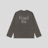 GOODBAI 表情logo双面印花洗水圆领oversize长袖T恤 商品缩略图4