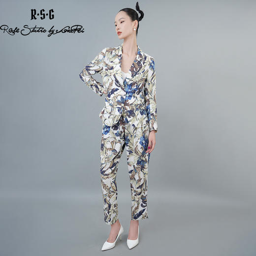 RSG2023度假风浪漫花卉休闲西服套装 商品图0