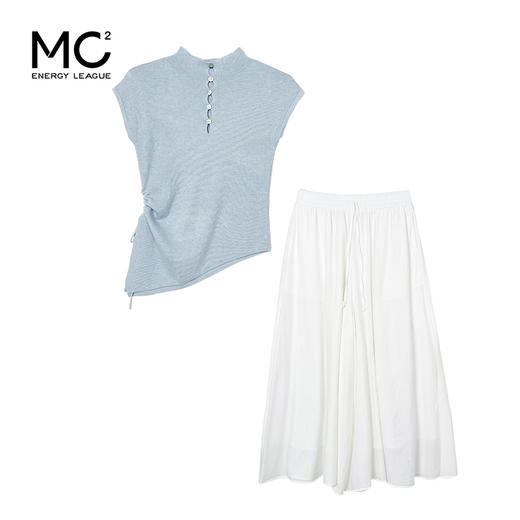 女装无袖针织上衣配裙裤两件套S5221021 商品图0