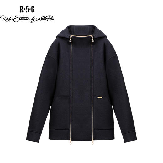 RSG郭培成衣品牌原创双拉链设计长袖开衫休闲卫衣上衣女装 商品图0