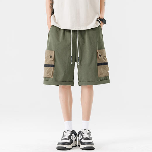 【DSL】大依优型大码短裤五分裤大号工装裤子弹力透气加肥加大夏季松紧腰宽松运动沙滩裤 商品图2