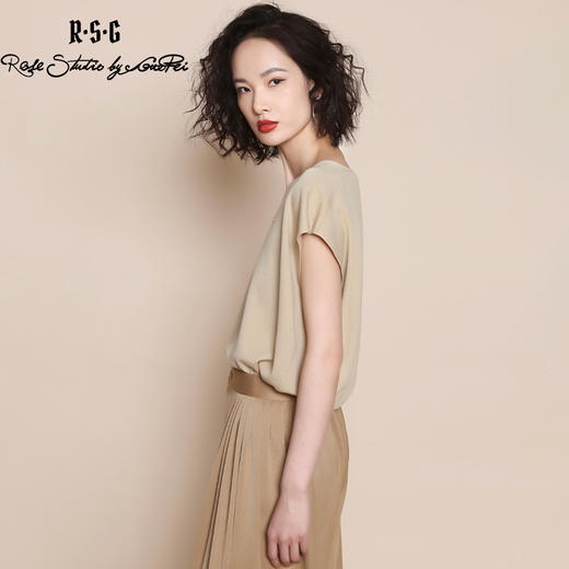 RSG郭培成衣品牌无袖上衣女款V领金标装饰宽松薄款夏季新款 商品图1