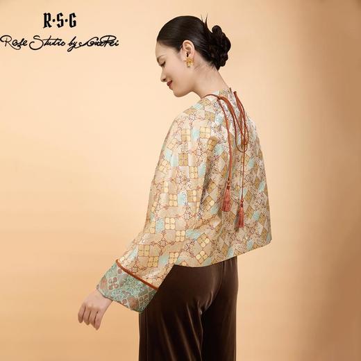 东方境X郭培联名系列：轻高定牡丹刺绣提花盘扣外套 商品图2