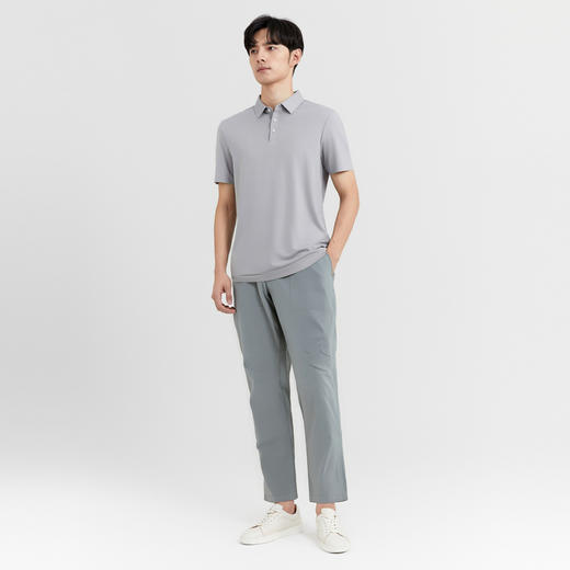 【凉感&防晒防水】圣得西男士休闲裤舒适纯色百搭易打理松紧长裤 商品图4