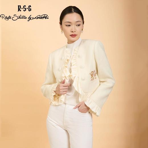 郭培成衣品牌精品系列浪漫荷叶边刺绣外套 商品图2