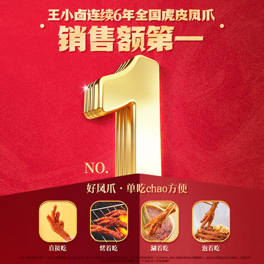 【99元任选5件  请勿拍一单非常不划算】王小卤虎皮凤爪盒装鸡爪10支/盒便携装（每单限购1盒） 商品图4