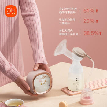 新贝吸奶器 电动吸奶器无痛全自动  拔奶器 大吸力便携吸乳器8768-1 商品图3