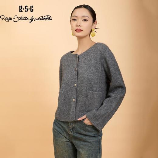 郭培成衣品牌精品系列个性圆领双兜毛织衫 商品图4
