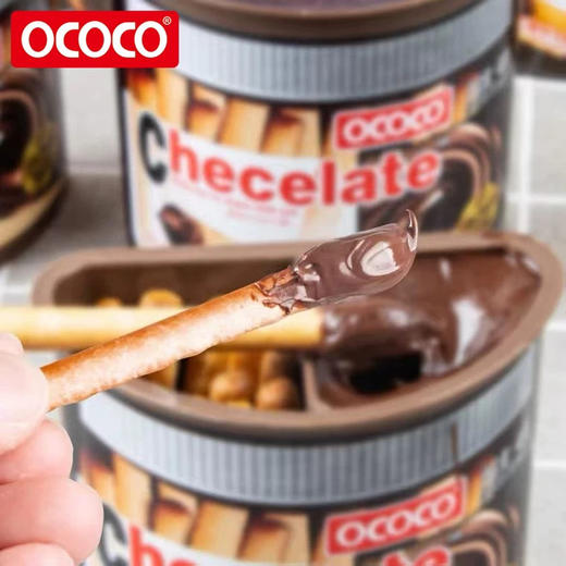 OCOCO巧克力酱饼干条40g*12杯儿童解馋零食 商品图6