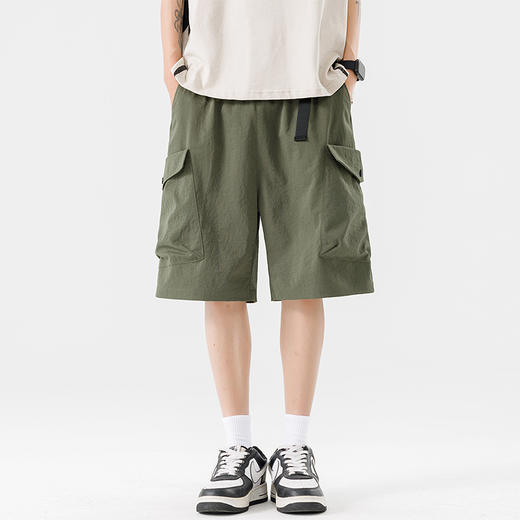 【DSL】大依优型大码短裤五分裤大号工装裤子弹力透气加肥加大夏季松紧腰宽松运动沙滩裤 商品图4