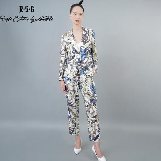 RSG2023度假风浪漫花卉休闲西服套装 商品图1