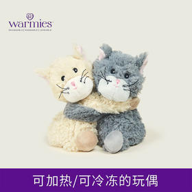 英国warmies 小猫抱抱安抚玩偶公仔送礼毛绒可加热抱枕