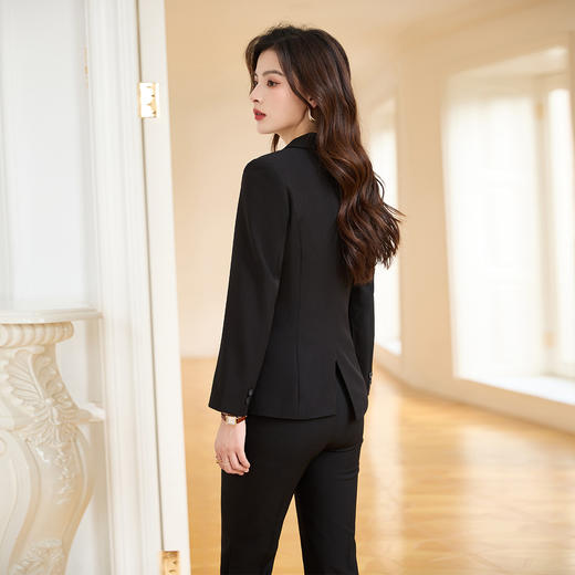 罗蒙女士西服套装修身显瘦时尚百搭职业商务通勤女套装舒适干练两件套 商品图4