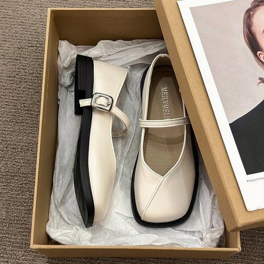 【法式小皮鞋】新款秋季 配裙子玛丽珍女鞋 晚晚平底乐福浅口单鞋 商品图7