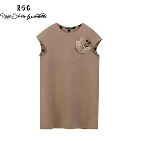 RSG郭培成衣品牌春夏季原创手作花朵装饰爱心无袖连衣裙