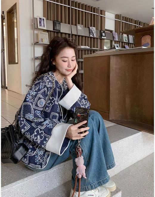 刺绣花朵亮片棉牛仔国风时髦外套 商品图10