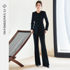 FUYAO扶摇 国风套装女高级感穿搭2025春季新款新中式黑色盘扣正装 商品缩略图0