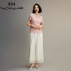 夏季新款休闲裤女高腰垂感直筒阔腿裤白色缎面裤裙 商品缩略图0