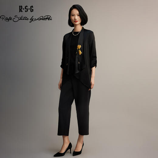 郭培成衣品牌【“药”爱自己】佛手花刺绣丝滑垂坠感披肩外套 商品图4