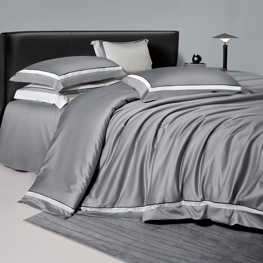 水星家纺140S高端素色春山如辉/春山如黛长绒棉四件套 商品图2