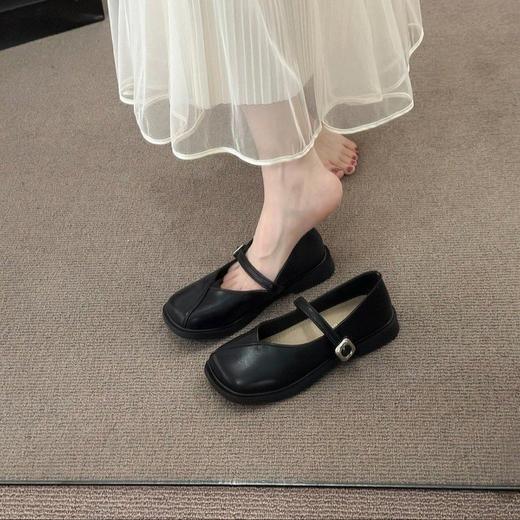 【法式小皮鞋】新款秋季 配裙子玛丽珍女鞋 晚晚平底乐福浅口单鞋 商品图3