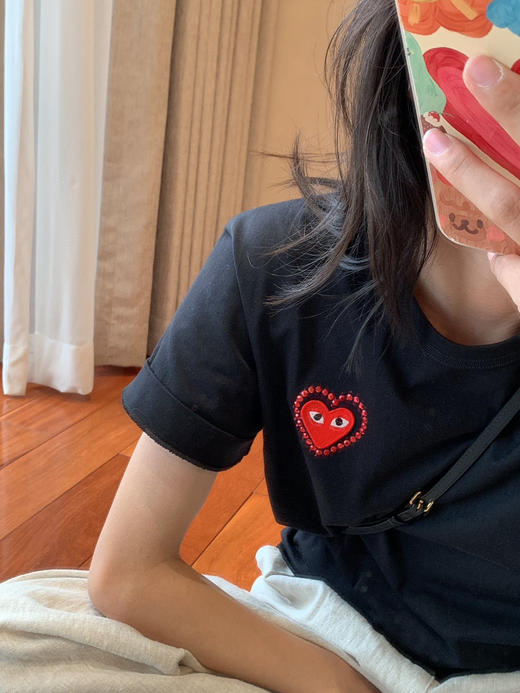 32-2 现货秒发 极限特惠 25SS 钻版 爱心 川久基础款 圆领短袖T恤 商品图8